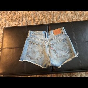 Levi’s High Waisted Blue Shorts